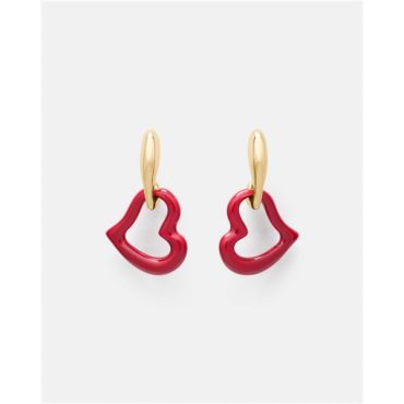 Kate Spade New York Gold Amour Dark Scarlet Drop Earrings - Gold