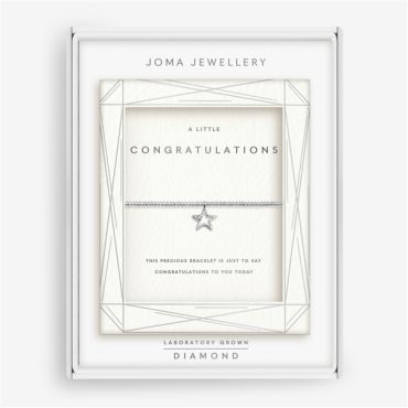Joma Boxed Lab Grown Diamond Congratulations Bracelet - Silver