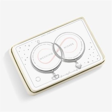 Joma Boxed Infinity Wedding Wishes Set of 2 Bracelets - Silver