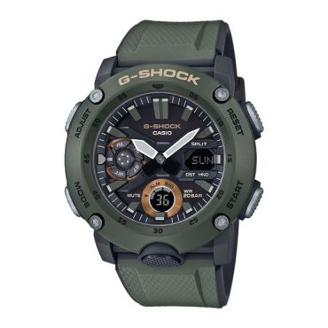 Casio G-Shock GA-2000-3AER Black Dial Khaki Resin Watch