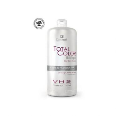Shampooing déjaunisseur cheveux gris/blancs bain argent Fauvert Professionnel 1L