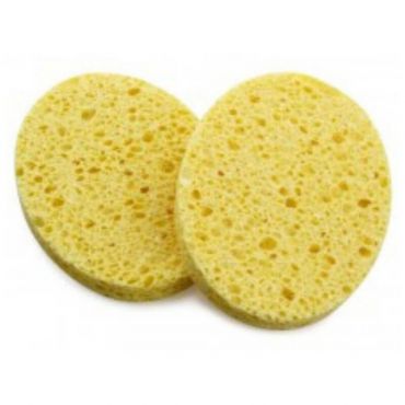 Éponges végétales sèches ovales cellulose Jaune ø11,5