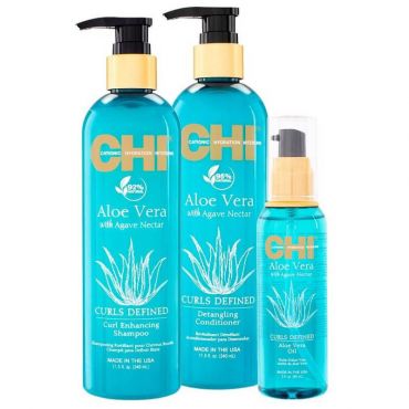 Trio Curl hydratation et brillance Aloe Vera CHI