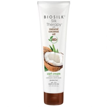 Crème boucles Silk Therapy Coconut Oil Biosilk 148ML