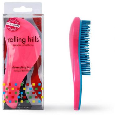 Brosse à cheveux démêlante Detangler rose foncé Rolling Hills