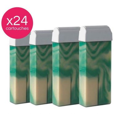24 cires bicolores peau nourrie Aloe Vera & Lait 100g