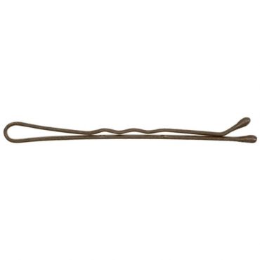 600 pinces ondulées perlées grip châtain 5cm