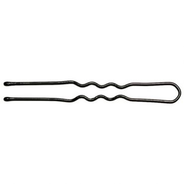 50 épingles ondulées perlées noires 4.5cm