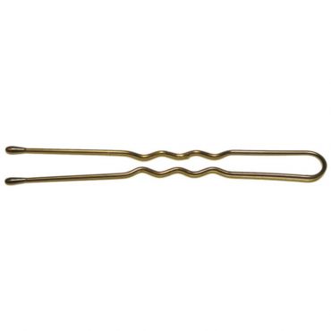 40 épingles ondulées perlées bronze 7cm