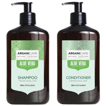 Duo Shampooing + Conditionner Aloe Vera Arganicare 400 ml