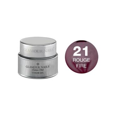 Gel couleur 21 rouge fire Glamour Nails 5ML