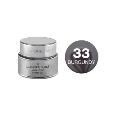 Gel couleur 33 burgundy Glamour Nails 5ML