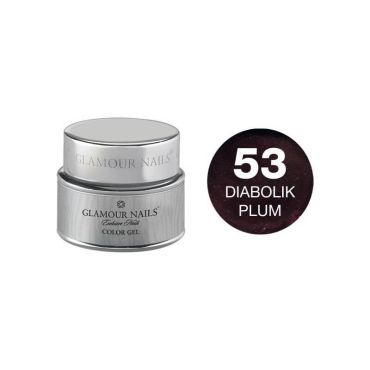 Gel couleur 53 diabolik plum Glamour Nails 5ML