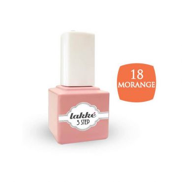 Vernis semi-permanent 18 morange Lakke' 3-step 7ML
