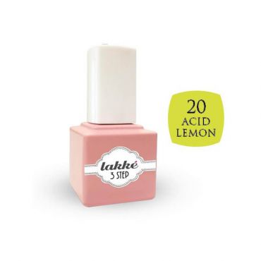 Vernis semi-permanent 20 acid lemon Lakke' 3-step 7ML