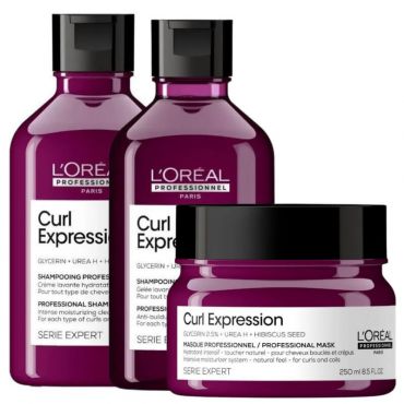 Trio shampooing, gelée et masque cheveux frisés Curl Expression L'Oréal Professionnel
