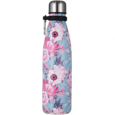 Bouteille isotherme bleue fleurie Stella Green
