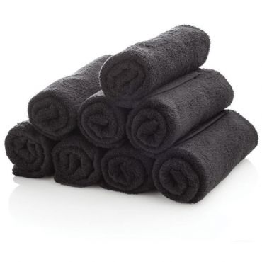 Serviettes Coiffure antitaches noires x12