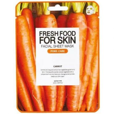 Masque en tissu à la carotte nettoyant Fresh Food Farm Skin
