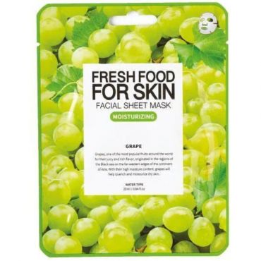 Masque en tissu au raisin hydratant Fresh Food Farm Skin