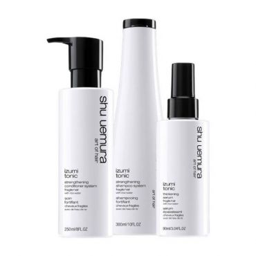 Routine shampooing, soin & sérum izumi tonic shu uemura