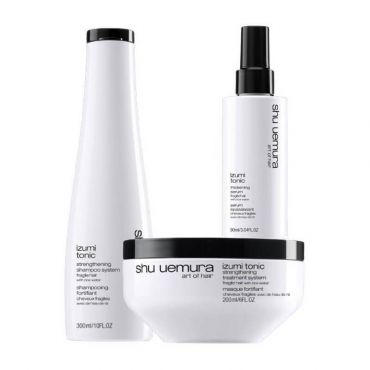 Routine shampooing, masque & sérum izumi tonic shu uemura