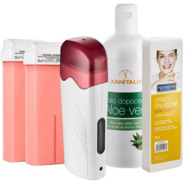 Kit cire épilation zones délicates titane rose