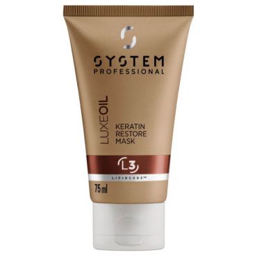 Masque reconstructeur de kératine L3 System Professional LuxeOil 75ML