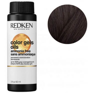 Coloration sans ammoniaque 4ABn dark roast Color Gels Oils Redken 60ML