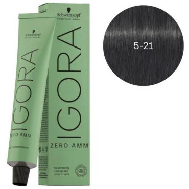 Igora Zéro amm 5-21 châtain clair cendré fumé Schwarzkopf 60ML