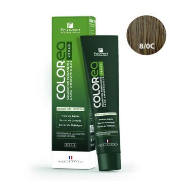 Coloration Colorea Vegan 8/0-c blond clair froid glacial Fauvert Professionnel 100ml
