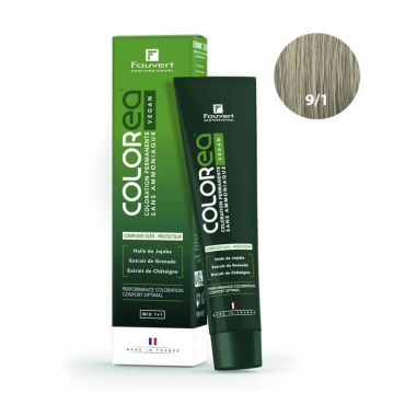 Coloration Colorea Vegan 9/1 blond très clair cendre Fauvert Professionnel 100ml