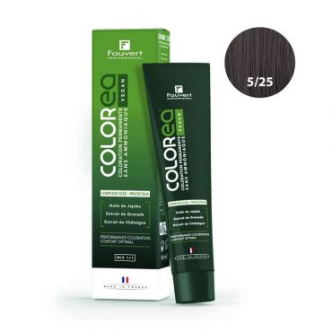 Coloration Colorea Vegan 5/25 chat clair irise acajou Fauvert Professionnel 100ml