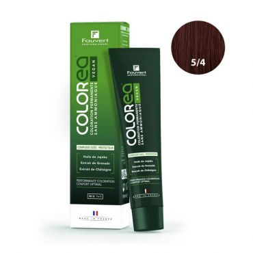 Coloration Colorea Vegan 5/4 châtain clair cuivre Fauvert Professionnel 100ml