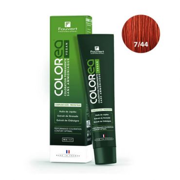 Coloration Colorea Vegan 7/44 blond cuivré profond Fauvert Professionnel 100ml