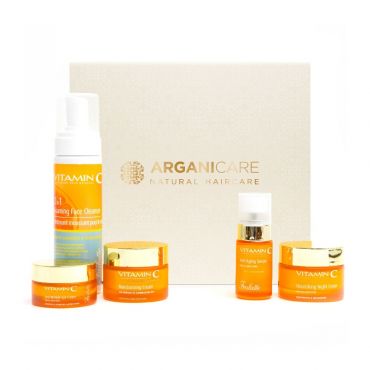 Coffret coup d'éclat à la vitamine C Arganicare 5 soins