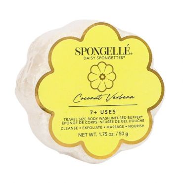 Mini éponge infusée Spongette voyage noix de coco verveine (7+ utilisations) Spongellé 50g