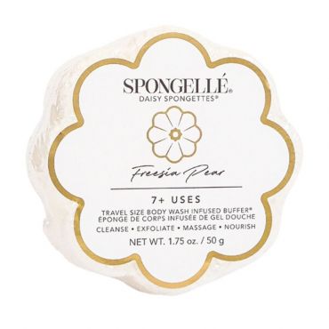 Mini éponge infusée Spongette voyage freesia poire (7+ utilisations) Spongellé 50g