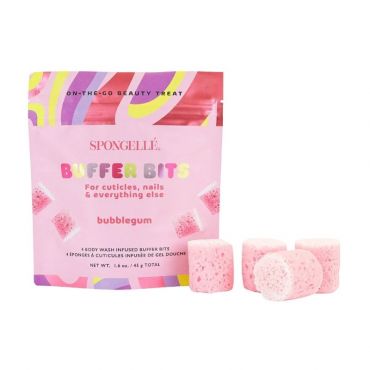 4 mini éponges infusées cuticules & ongles Buffer Bits bubblegum (x4) Spongellé 45g