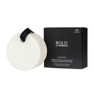 Éponge infusée pour le corps Collection Homme Bold thé vert, chanvre, vétiver(20+ utilisations) Spongellé 99,2g
