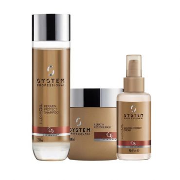 Pack cheveux normaux à fins + crème de protection LuxeOil System Professional avec shampooing OFFERT