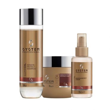 Pack cheveux épais + crème de protection LuxeOil System Professional avec shampooing OFFERT