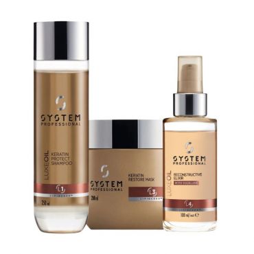 Pack cheveux normaux à fins LuxeOil avec elixir System Professional avec shampooing OFFERT