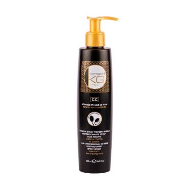 Crème de soin sans rinçage CC ricin et kératine Keragold Pro 250ML