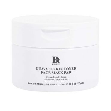 Disques hydratants Guava 70 Skin toner face mask pad Benton 210ml