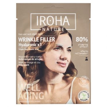 Masque combleur anti-âge visage et cou à l'acide hyaluronique Iroha Nature