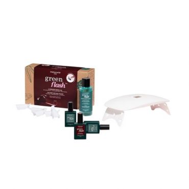 Kit essentiels semi-permanent LED Green Flash Dark Pansy Manucurist