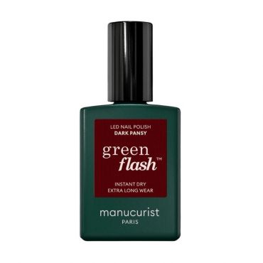 Vernis semi-permanent LED Green Flash Dark Pansy Manucurist 15ml