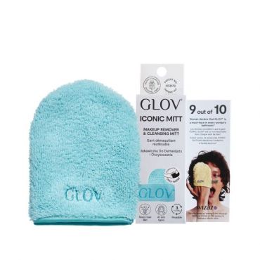 Gant démaquillant à l'eau réutilisable bleu Glov