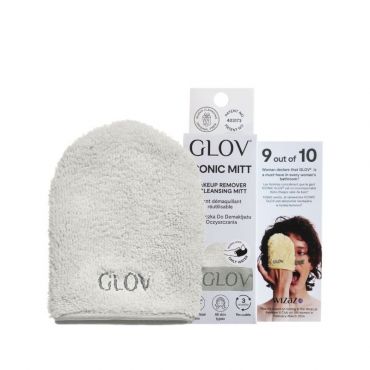 Gant démaquillant à l'eau réutilisable gris Glov